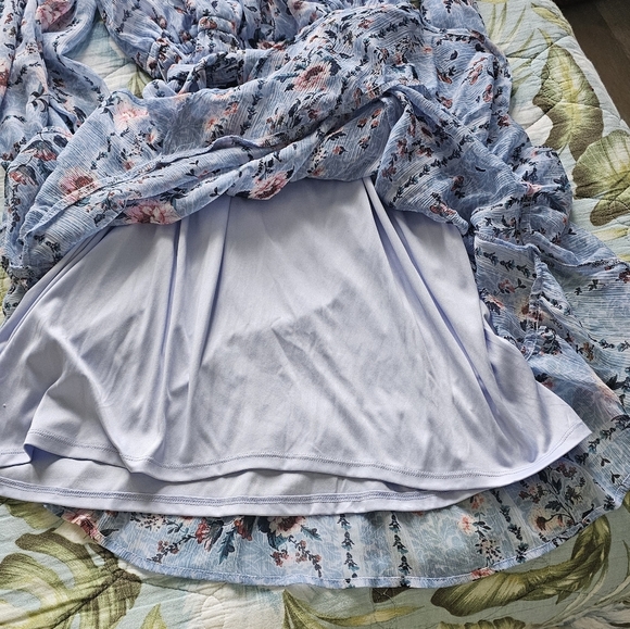 LAUREN CONRAD RUFFLE CHIFFON SHIRT DRESS - Picture 5 of 9